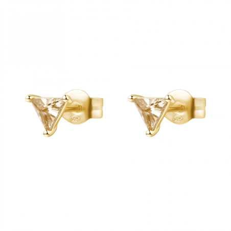 Minimalistické pozlacené náušnice pecky Vittoria RZVT22 Rosato