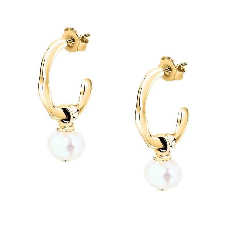 Půvabné pozlacené náušnice 2v1 Perla SXU46 Morellato