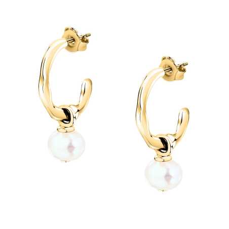 Půvabné pozlacené náušnice 2v1 Perla SXU46 Morellato