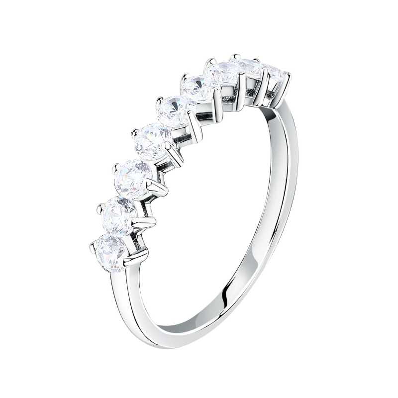 Elegantní stříbrný prsten s kubickými zirkony Tesori SAIW26601 Morellato / Obvod: 54 mm - 54 mm Elegantní stříbrný prsten s kubickými zirkony Tesori SAIW26601 Morellato / Obvod: 54 mm - 54 mm