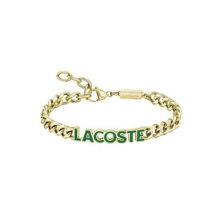 Pozlacený pánský náramek z oceli Script 2040477 Lacoste