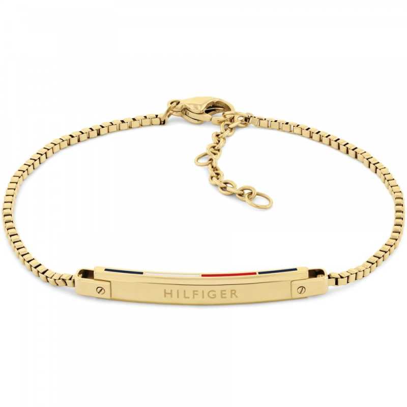 Slušivý pozlacený náramek Linear 2780953 Tommy Hilfiger Slušivý pozlacený náramek Linear 2780953 Tommy Hilfiger