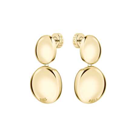 Fashion visací náušnice z pozlacené oceli Nugget 1580714 Hugo Boss