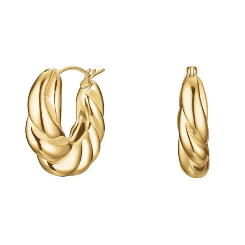 Slušivé pozlacené náušnice Twisted JETHG-J972 Rosefield Slušivé pozlacené náušnice Twisted JETHG-J972 Rosefield