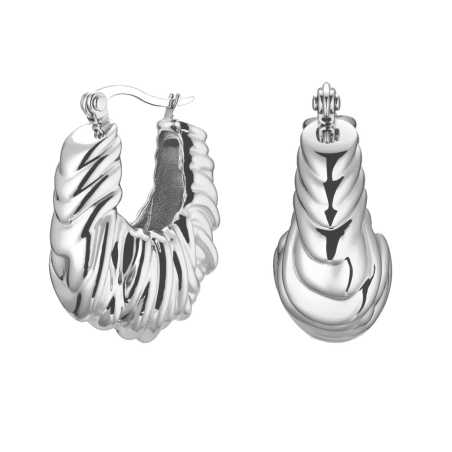 Fashion oválné náušnice z oceli Statement JESKS-J1055 Rosefield