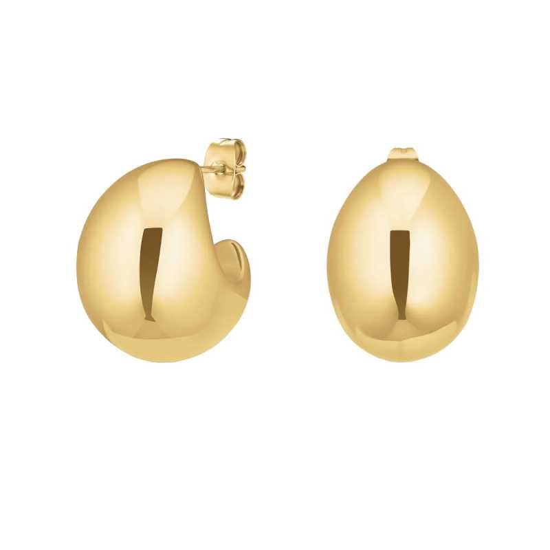 Masivní pozlacené náušnice Chunky JECMG-J976 Rosefield