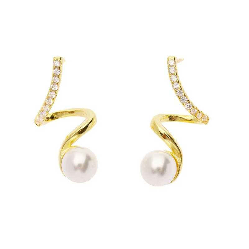Půvabné pozlacené náušnice s perličkami Ivory 62277G Oliver Weber Půvabné pozlacené náušnice s perličkami Ivory 62277G Oliver Weber