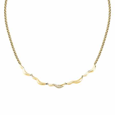 Elegantní pozlacený náhrdelník s krystaly Design SAYP01 Morellato