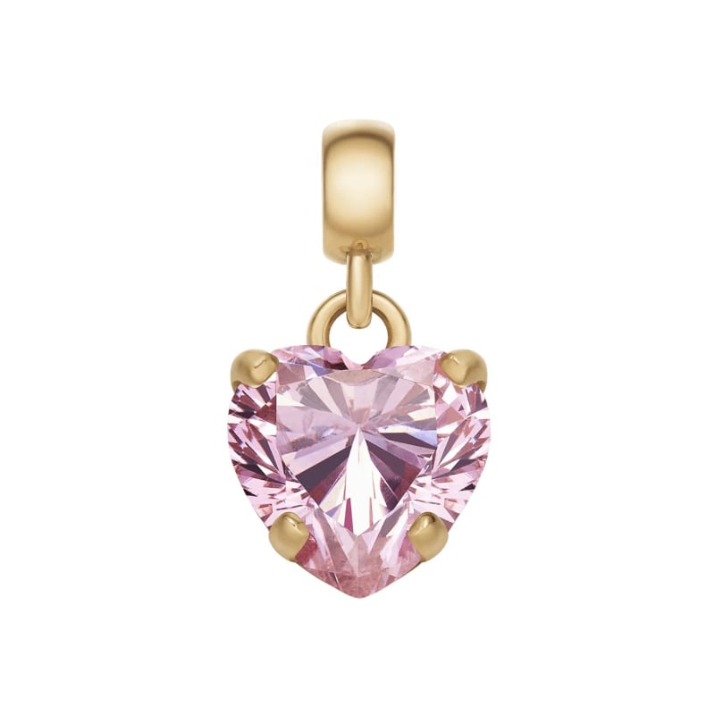 Pozlacený přívěsek s růžovým srdíčkem Charms DW00400430 Daniel Wellington Pozlacený přívěsek s růžovým srdíčkem Charms DW00400430 Daniel Wellington