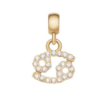 Pozlacený přívěsek s krystaly Rak Crystal Zodiac DW00400757 Daniel Wellington