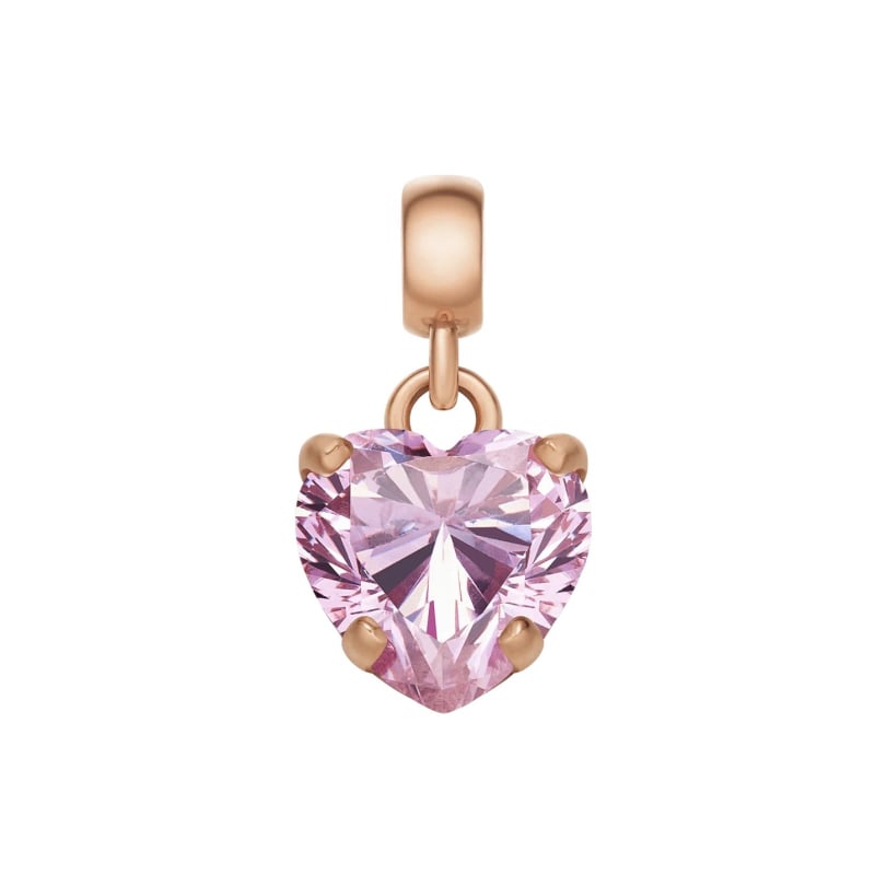 Pozlacený přívěsek s růžovým srdíčkem Charms DW00400425 Daniel Wellington Pozlacený přívěsek s růžovým srdíčkem Charms DW00400425 Daniel Wellington