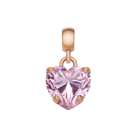 Pozlacený přívěsek s růžovým srdíčkem Charms DW00400425 Daniel Wellington