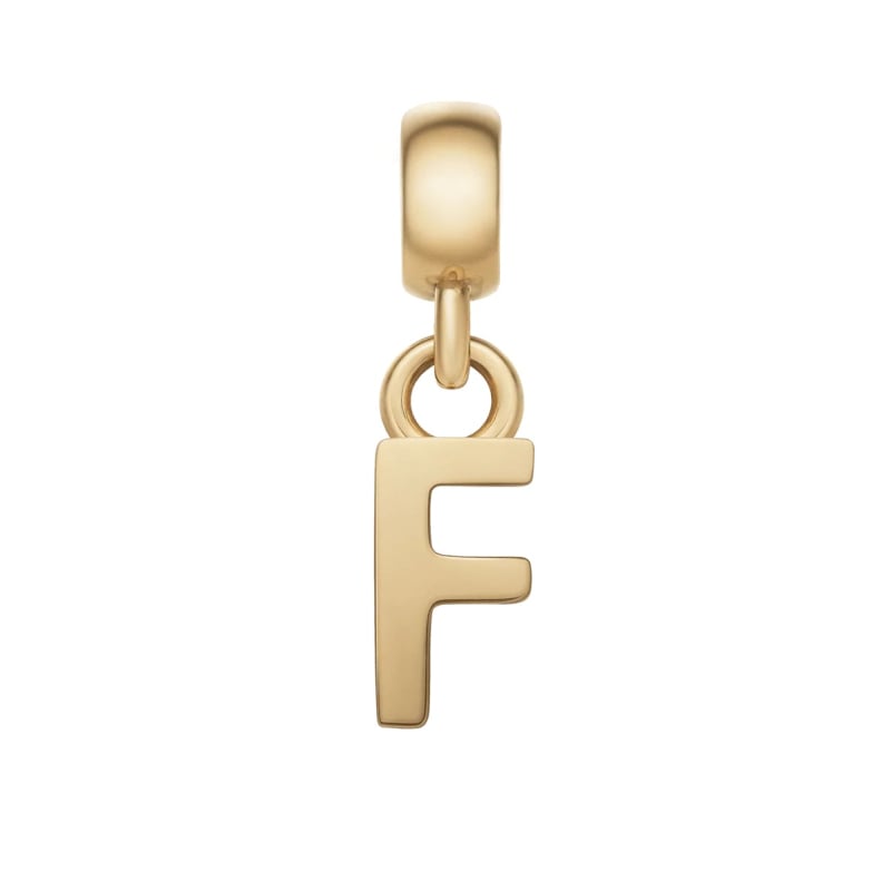 Pozlacený přívěsek písmeno "F" Charms DW00400489 Daniel Wellington Pozlacený přívěsek písmeno "F" Charms DW00400489 Daniel Wellington