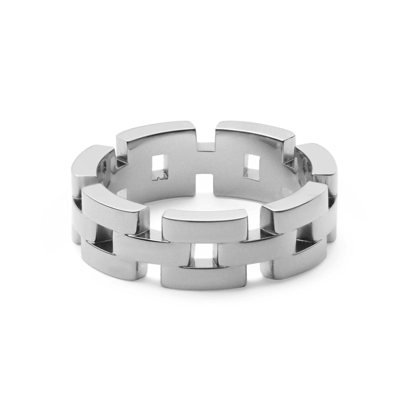 Půvabný ocelový prsten 3-Link DW0040102 Daniel Wellington / Obvod: 58 mm - 58 mm