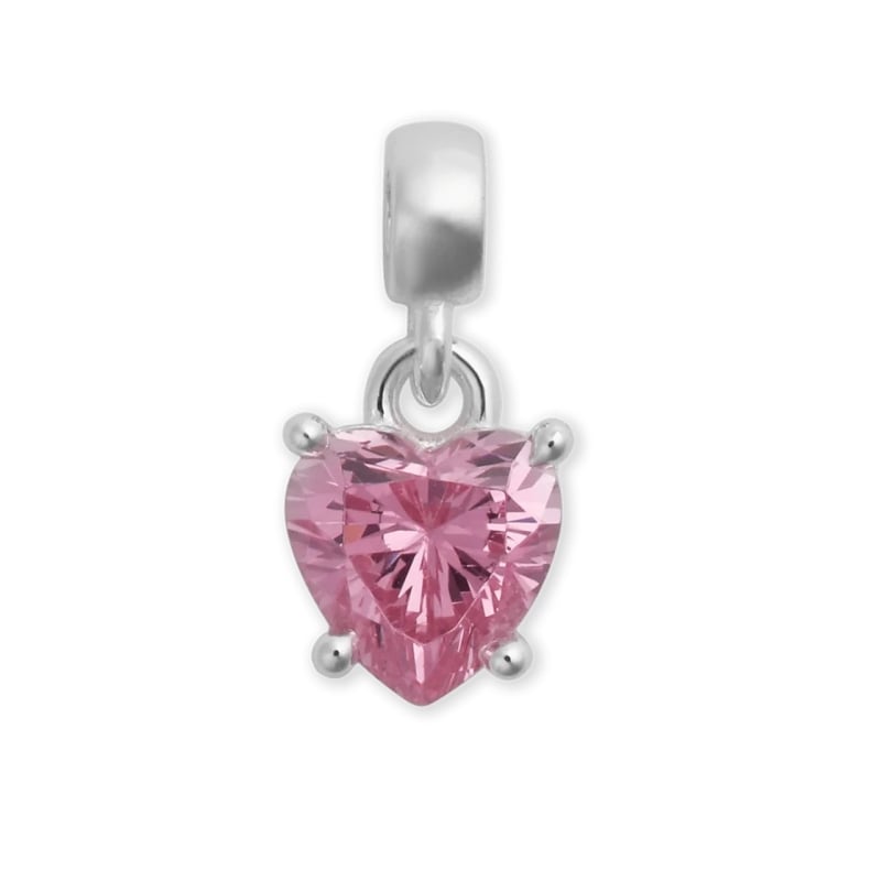 Stříbrný přívěsek s růžovým srdíčkem Charms DW00401054 Daniel Wellington Stříbrný přívěsek s růžovým srdíčkem Charms DW00401054 Daniel Wellington