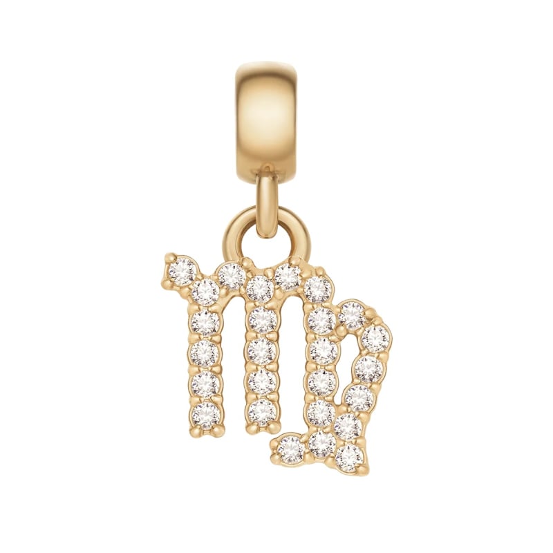 Pozlacený přívěsek s krystaly Panna Crystal Zodiac DW00400760 Daniel Wellington