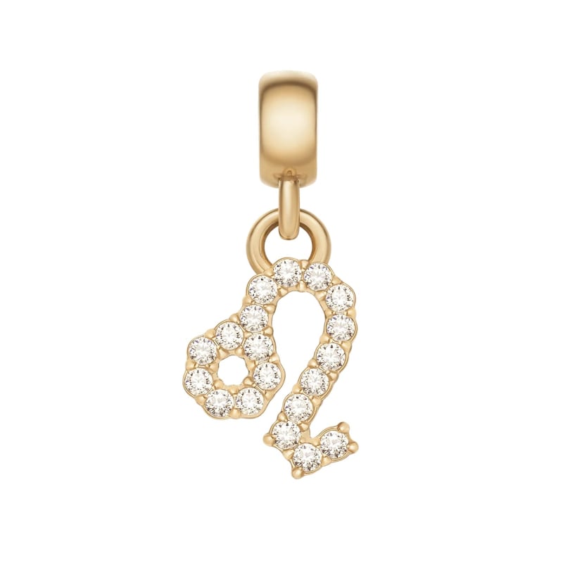 Pozlacený přívěsek s krystaly Lev Crystal Zodiac DW00400759 Daniel Wellington