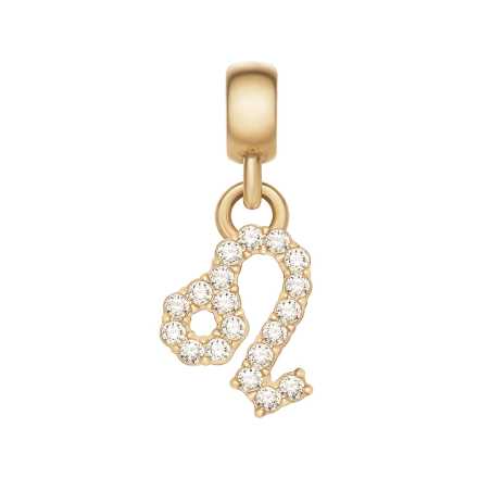 Pozlacený přívěsek s krystaly Lev Crystal Zodiac DW00400759 Daniel Wellington