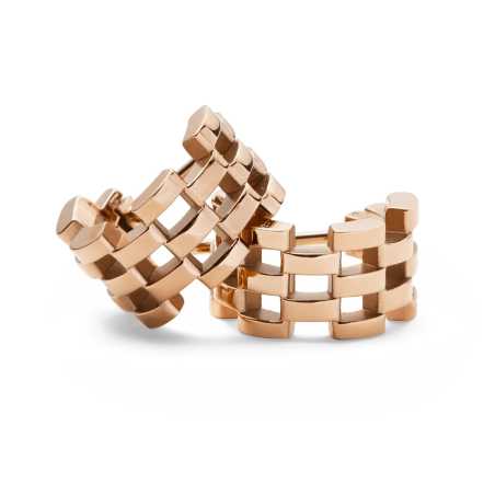 Stylové bronzové náušnice 5-Link DW00400960 Daniel Wellington