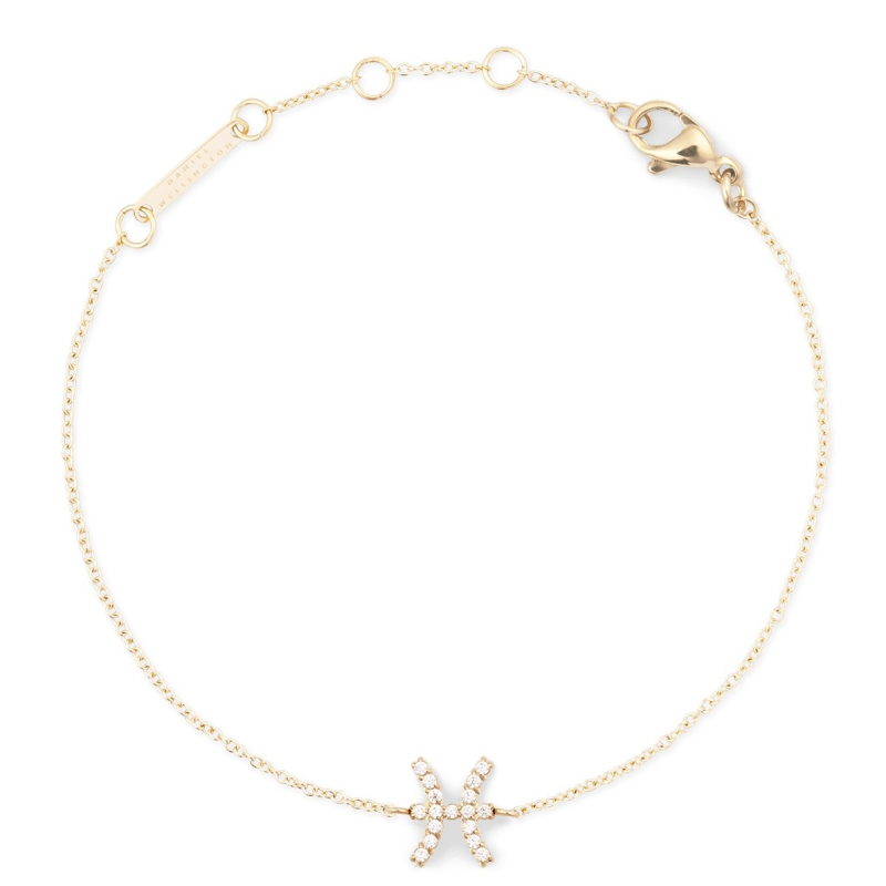 Pozlacený řetízkový náramek znamení Ryby Crystal Zodiac DW00400918 Daniel Wellington