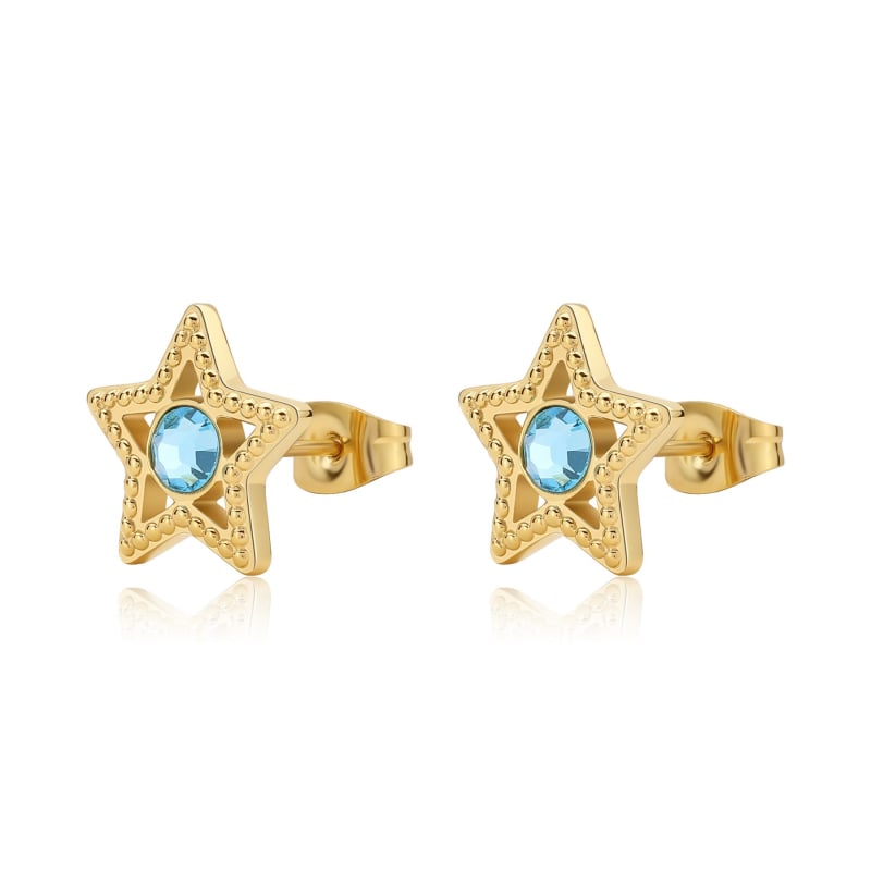 Pozlacené náušnice Hvězdičky Lucky Light SKT50 S Agapo