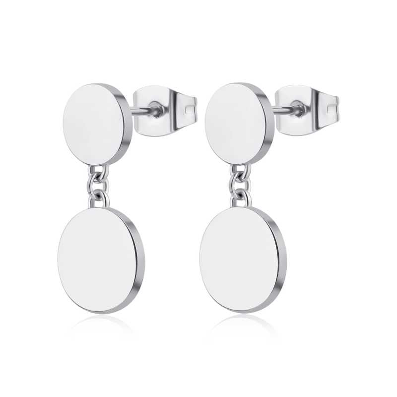 Ocelové náušnice s kruhovými přívěsky Elysium SUM21 S Agapo