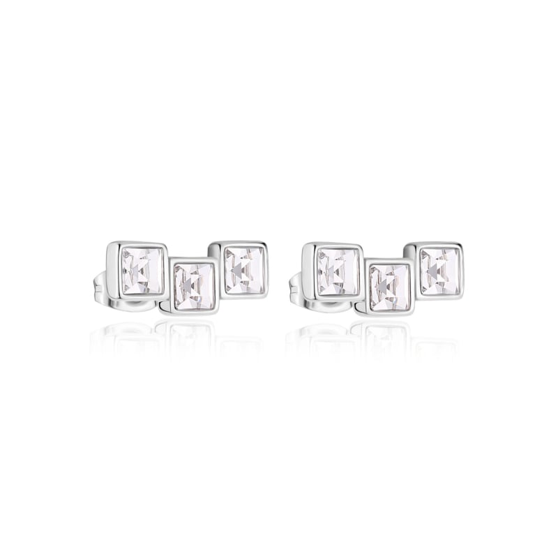 Oslnivé dámské náušnice z oceli Luce SCE33 S Agapo