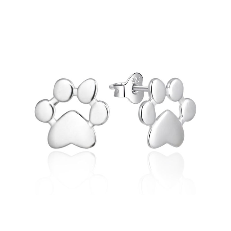 Roztomilé stříbrné náušnice Tlapky AGT-E197P Agato