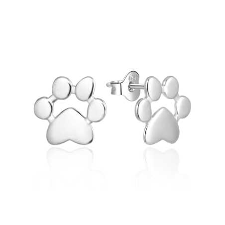 Roztomilé stříbrné náušnice Tlapky AGT-E197P Agato