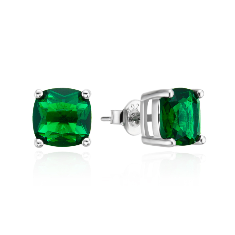 Elegantní stříbrné náušnice se zelenými zirkony AGT-E247PGR Agato Elegantní stříbrné náušnice se zelenými zirkony AGT-E247PGR Agato