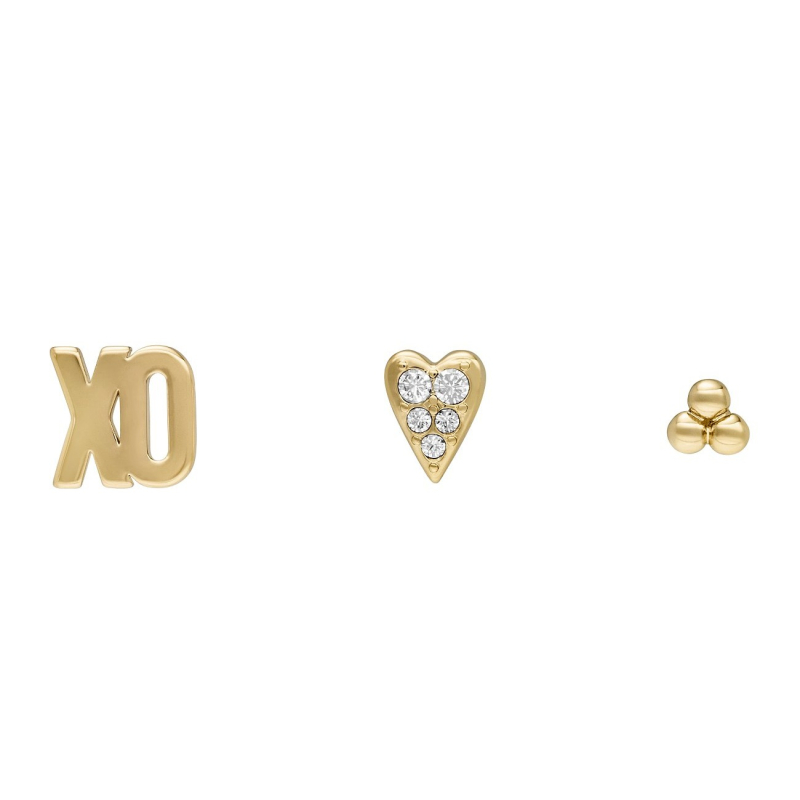 Pozlacený set peckových náušnic All Stacked Up JA7277SET Fossil Pozlacený set peckových náušnic All Stacked Up JA7277SET Fossil