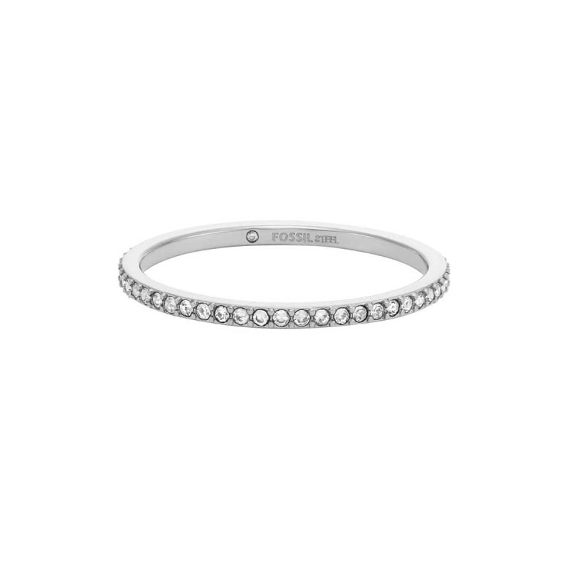 Třpytivý ocelový prsten Ellis Pavé JF04687040 Fossil / Obvod: 54 mm - 54 mm