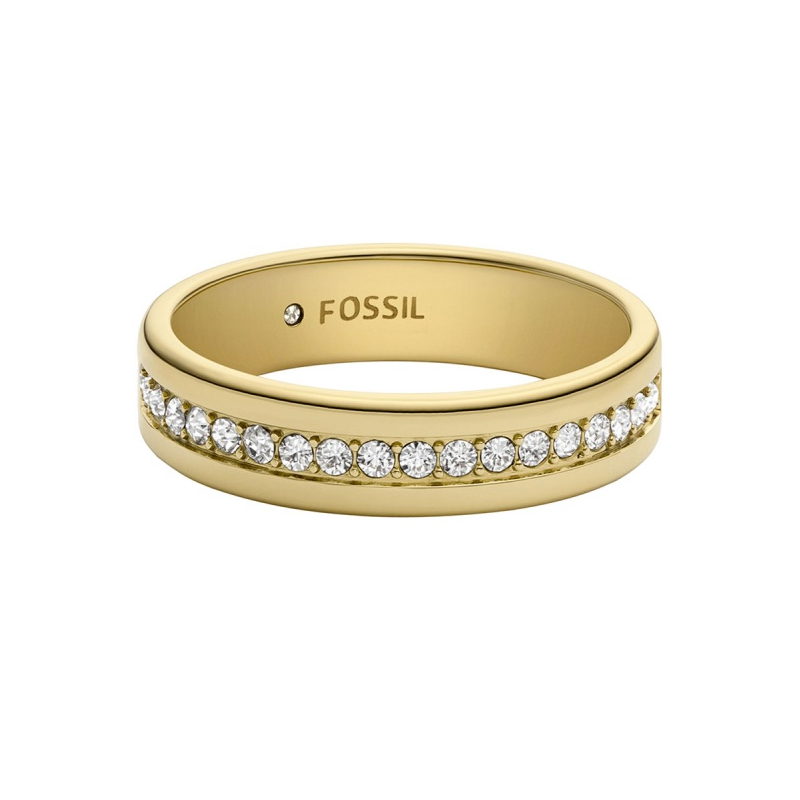 Pozlacený prsten s kubickými zirkony Archival JOF01035710 Fossil / Obvod: 54 mm - 54 mm Pozlacený prsten s kubickými zirkony Archival JOF01035710 Fossil / Obvod: 54 mm - 54 mm