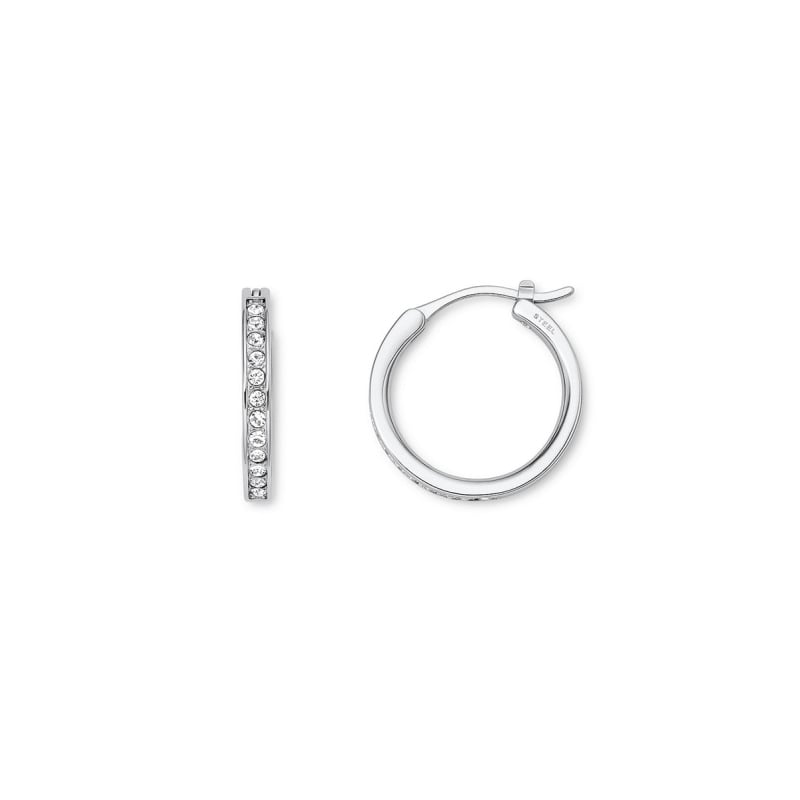 Elegantní kruhové náušnice se zirkony JOF00337040 Fossil