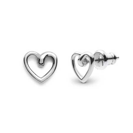 Něžné srdíčkové náušnice z oceli Sawyer JOF00608040 Fossil