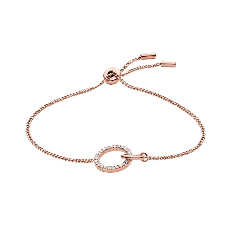 Minimalistický pozlacený náramek se zirkony JOF00638791 Fossil Minimalistický pozlacený náramek se zirkony JOF00638791 Fossil