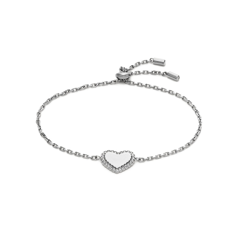 Půvabný ocelový náramek Srdíčko se zirkony JOF00941040 Fossil Půvabný ocelový náramek Srdíčko se zirkony JOF00941040 Fossil