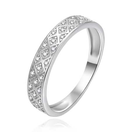 Stříbrný prsten s čirými zirkony AGT-R51W Agato / Obvod: 52 mm - 52 mm