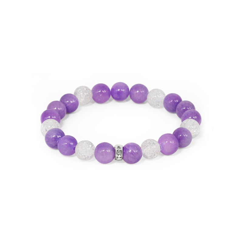 Korálkový náramek z jadeitu a křišťálu MINK139/17 Agato