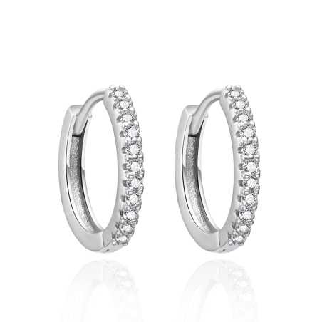 Nestárnoucí stříbrné kruhy se zirkony AGT-E261KW Agato