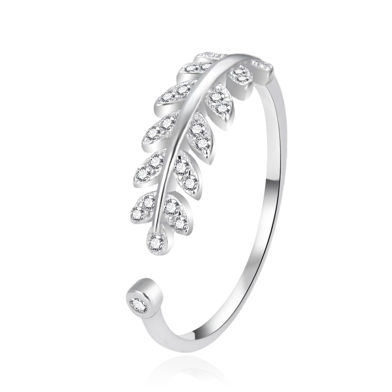 Stříbrný otevřený prsten se zirkony AGT-R60W Agato / Obvod: 62 mm - 62 mm Stříbrný otevřený prsten se zirkony AGT-R60W Agato / Obvod: 62 mm - 62 mm