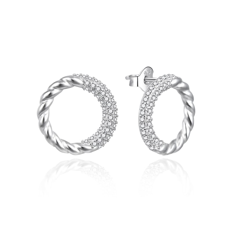 Designové stříbrné náušnice se zirkony AGT-E189PW Agato Designové stříbrné náušnice se zirkony AGT-E189PW Agato