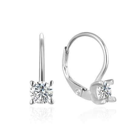 Stříbrné okouzlující náušnice se zirkony AGT-E196LW Agato