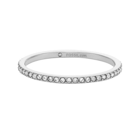 Třpytivý ocelový prsten Ellis Pavé JF04687040 Fossil / Obvod: 52 mm - 52 mm