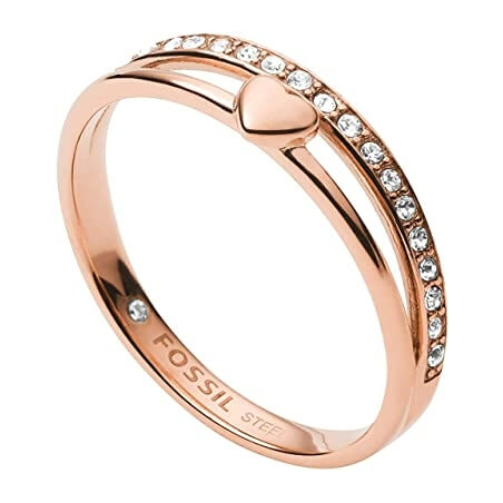 Romantický bronzový prsten s krystaly JF03460791 Fossil / Obvod: 49 mm - 49 mm