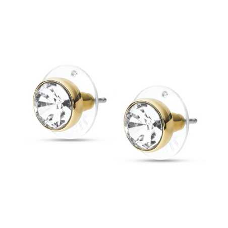 Pozlacené náušnice pecky s krystalem JOA00668710 Fossil