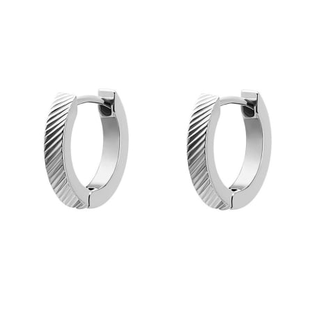 Elegantní ocelové kruhy Harlow JF04772040 Fossil