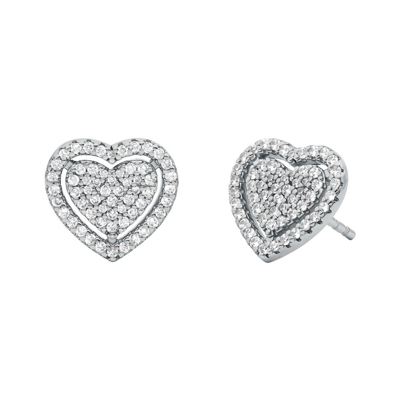 Srdíčkové náušnice se zirkony Kors Love MKC1750CZ040 Michael Kors Srdíčkové náušnice se zirkony Kors Love MKC1750CZ040 Michael Kors