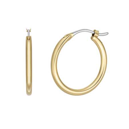 Pozlacené kruhové náušnice z oceli JOF00960710 Fossil