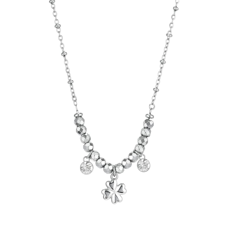 Moderní náhrdelník s čtyřlístkem pro štěstí Chakra BHKN163 Brosway
